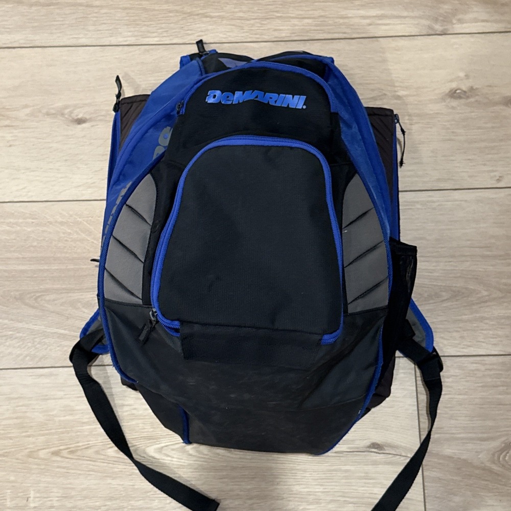 Men's Blue and Black Backpack
